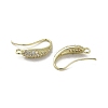 Brass Micro Pave Cubic Zirconia Earring Hooks KK-C048-14E-G-2