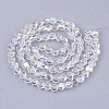 Electroplate Glass Beads Strands EGLA-T018-03-C05-2