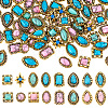 ARRICRAFT 64Pcs 16 Style Zinc Alloy Cabochons MRMJ-AR0001-22-1