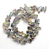 Electroplate Natural Quartz Crystal Chip Beads Strands G-L153-01-3