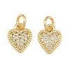Brass Micro Pave Clear Cubic Zirconia Pendants KK-L275-71F-G-1