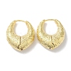 Ring with Texture Brass Hoop Earrings for Women EJEW-U008-01G-1