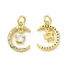 Brass Micro Pave Cubic Zirconia Pendants KK-E068-VB419-1