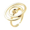 Rack Plating Brass Open Cuff Ring Settings KK-Z071-30G-1