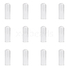 12Pcs Transparent Glass Straw Dustproof Covers AJEW-FG0002-37B-1