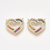 Brass Micro Pave Cubic Zirconia Pendants ZIRC-S061-116-1