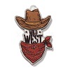 Wsetern Cowboy Theme Printed Acrylic Pendants OACR-H043-01I-1