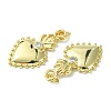 Rack Plating Brass Micro Pave Cubic Zirconia Pendants KK-K332-05G-3