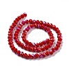 Electroplate Opaque Solid Color Glass Beads Strands EGLA-A034-P6mm-L04-2