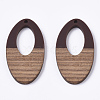 Resin & Walnut Wood Pendants RESI-T023-08-3