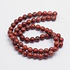 Round Natural Red Jasper Bead Strands G-L419-38-6mm-2