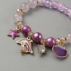2Pcs 2 Style Glass Beaded Stretch Bracelets Set BJEW-WH0016-21B-2