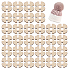 120Pcs MDF Buttons BUTT-BC0001-18-1