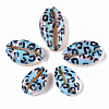 Printed Natural Cowrie Shell Beads SSHEL-R047-01-B05-2