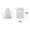 40Pcs 4 Colors Organza Bags Jewellery Storage Pouches Wedding Favour Party Mesh Drawstring Gift OP-FS0001-03B-4