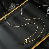 1mm Rack Plating Brass Column Link Chain Adjustable Slider Necklaces for Women Men MAK-L044-54G-3