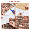 XPE Foam 3D Anticollision Wall Stickers Brick Pattern Stickers DIY-WH0591-086B-4