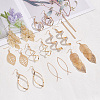 ANATTASOUL 9 Pairs 9 Style Alloy Long Dangle Earrings EJEW-AN0004-20-7