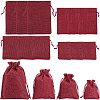 Beebeecraft 16Pcs 4 Styles Polyester Imitation Burlap Packing Pouches Drawstring Bags ABAG-BBC0001-01D-1