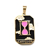 Tarot 304 Stainless Steel Enamel Pendants STAS-M119-09U-G-1