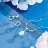3Pcs Sterling Silver Pendant Cabochon Settings STER-PH0004-25-4