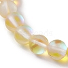 8mm Round Dyed Synthetic Moonstone Beaded Stretch Bracelets BJEW-JB10308-04-4