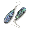 Rack Plating Brass Natural Paua Shell Dangle Earrings EJEW-N055-53P-2