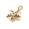 Brass Enamel Pendants KK-P295-37G-2