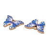 Light Gold Tone Alloy Enamel Pendants ENAM-M059-05KCG-03-2