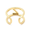 Clear Cubic Zirconia Initial Letter Open Cuff Ring RJEW-A012-01G-Z-2
