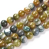 Natural Striped Agate/Banded Agate Beads Strands G-G582-6mm-44-1