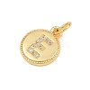 Brass Micro Pave Clear Cubic Zirconia Charms CU-CBA56CE-12G-E-2