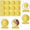 34 Sheets Self Adhesive Gold Foil Embossed Stickers DIY-WH0509-082-3
