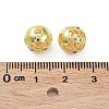 Rack Plating Brass Micro Pave Clear Cubic Zirconia Beads KK-B078-10A-G18-2