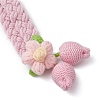 Handmade Crochet Cotton Flower Pendant Decorations HJEW-JM02670-01-4