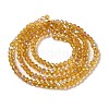 Electroplate Transparent Glass Beads Strands EGLA-A035-T3mm-L04-1