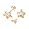 Glass Star Stud Earrings EJEW-MZ00256-04-4