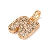 Brass Micro Pave Cubic Zirconia Pendants KK-C076-29N-G01-2