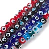 Handmade Evil Eye Lampwork Bead Strands LAMP-M015-02-1