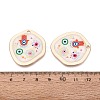 Printed Alloy Enamel Pendants ENAM-N071-11G-03-3