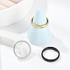 3Pcs 3 Colors 304 Stainless Steel Finger Ring RJEW-A052-04A-1