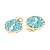 Alloy Enamel Pendants ENAM-C005-31G-03-3