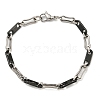 Two Tone 304 Stainless Steel Oval Link Chain Bracelet BJEW-B078-41BP-1