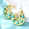 Flat Round Brass Stud Earrings EJEW-Z086-06G-2