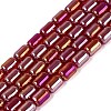 Electroplate Transparent Glass Beads Strands EGLA-Q132-03A-A05-1