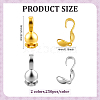500Pcs 2 Colors Brass Bead Tips KK-ME0003-42-2