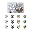 Electroplated Glass Charms EGLA-TA0001-07-8