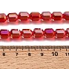 Electroplate Transparent Column Glass Beads Strands EGLA-A043-02-AB08-4