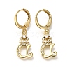 Brass Clear Cubic Zirconia Hoop Earrings EJEW-M045-01A-1