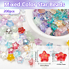 200Pcs Spray Painted Glass Beads GLAA-SP0001-06-2
